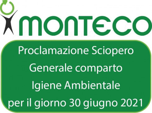 Sciopero nazionale Igiene ambientale giorno 30 giugno 2021