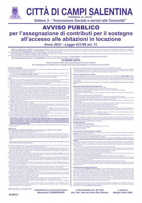 AVVISO PUBBLICO per l’assegnazione di contributi per il sostegno all&rs...