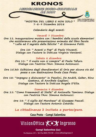  Mostra del Libro e non solo  7-8-9 dicembre 2018