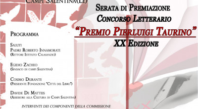 CONCORSO LETTERARIO PREMIO PIERLUIGI TAURINO XX EDIZIONE