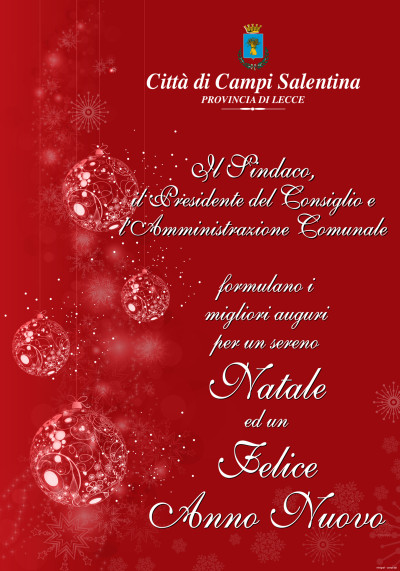 AUGURI DELL'AMMINISTRAZIONE COMUNALE 