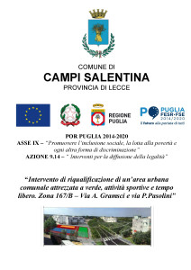 Intervento di riqualificazione di un’area urbana comunale attrezzata a ...